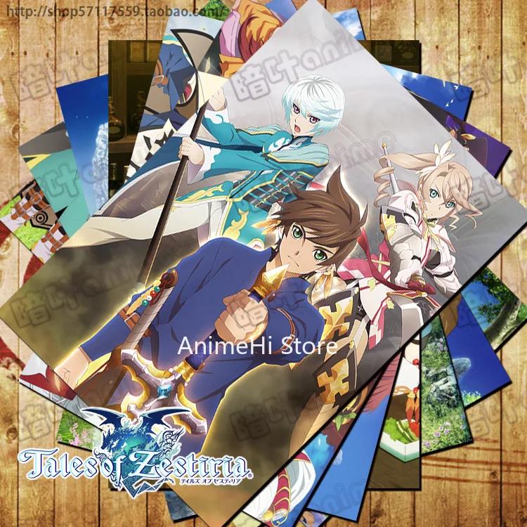 

10 шт./партия аниме «Tales of Zestiria плакаты Sorey Mikleo Алиса Роза Лайла Эдна настенные картины для Коллекция A3 42x29 см наклейки