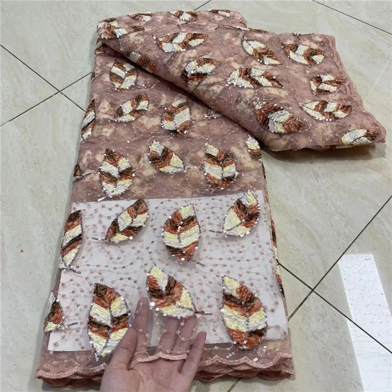 

Африканская кружевная ткань 2021, высококачественные блестки, французская кружевная ткань, швейная нигерийская кружевная ткань для свадебного платья