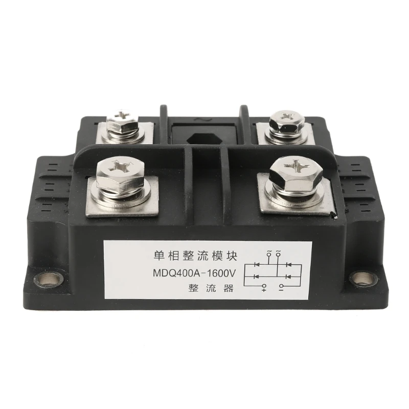 

MDQ 4 Terminals Black Single-Phase Diode Bridge Rectifier 400A Amp High Power 1600V Bridge Rectifier Module