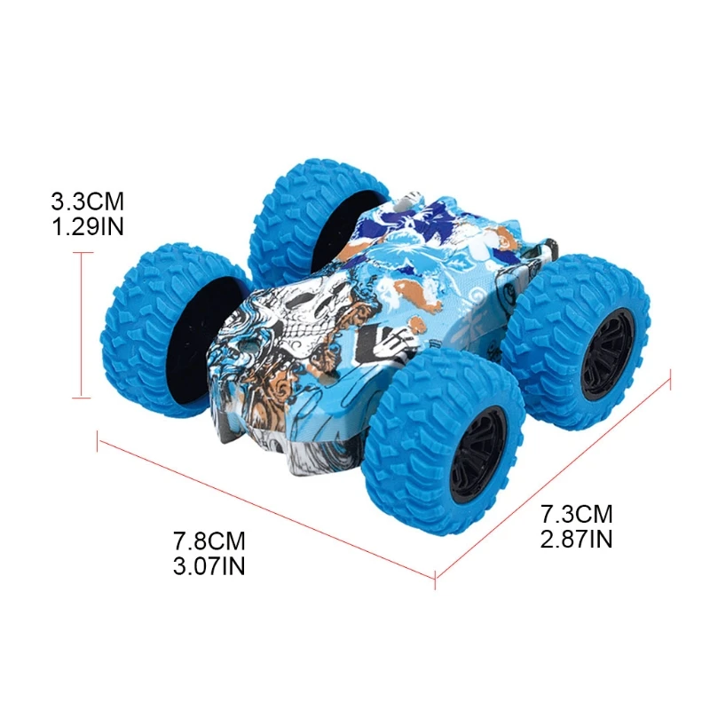 

Pull Back Cars Friction Powered Vehicles, Inertia-Double Side Stunt Graffiti Car Off Road Model Toy Car Best Toys Gift