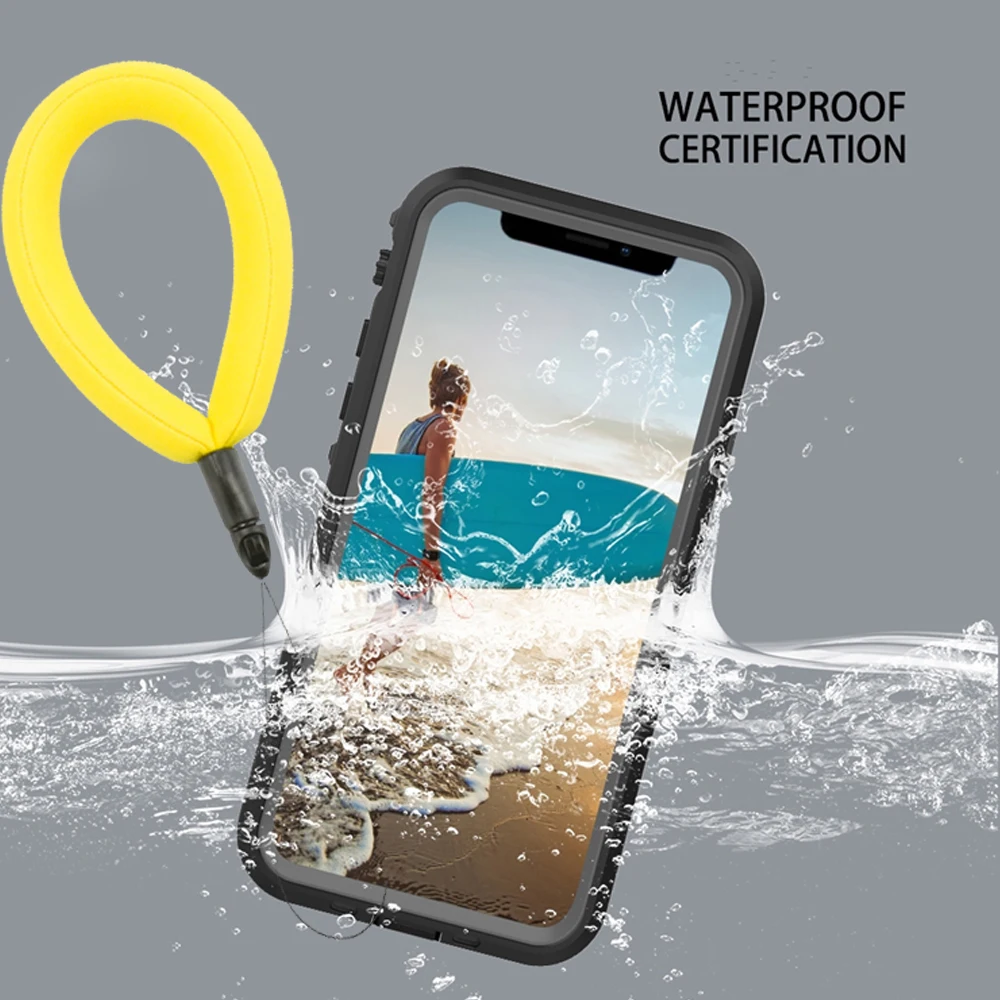 

Luxury Underwater Diving Water proof Phone Cover Case Armor For iPhone X XR XS MAX IP68 Waterproof Full Protector With Stand