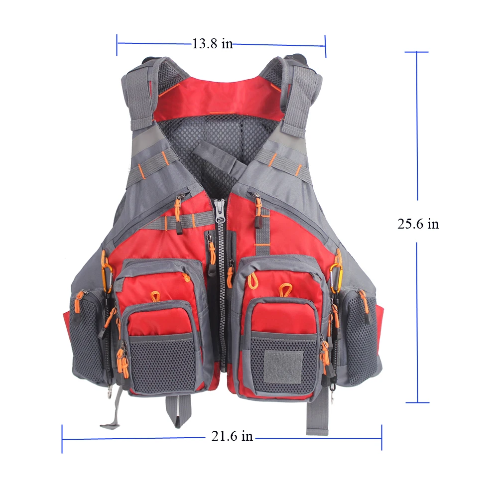 Рюкзак для ловли нахлыстом Куртка рыбалки регулируемая мужчин и женщин