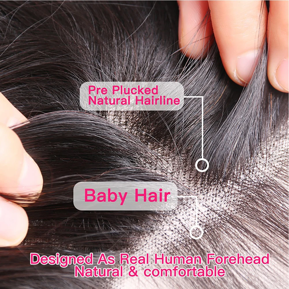 LS волосы на сетке Фронтальная застежка бразильские волнистые 13x4 свободная часть