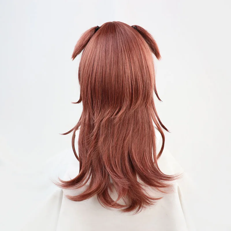 VTuber Inugami Korone Cosplay Wig Hololive Gamers Girl Ears Long Wavy Braided Hair Brown Braids Synthetic Hair + Wig Cap sexy anime cosplay