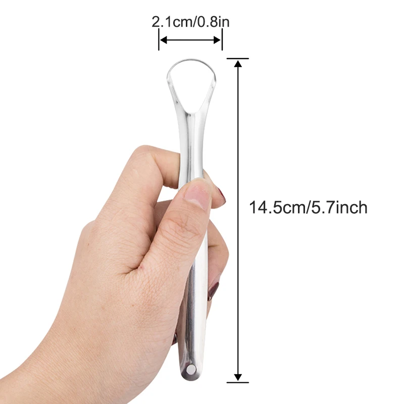 

Tongue Scraper Reusable Portable Stainless Steel Oral Tongue Cleaner Brush Fresher Sweepers for Adults Kids
