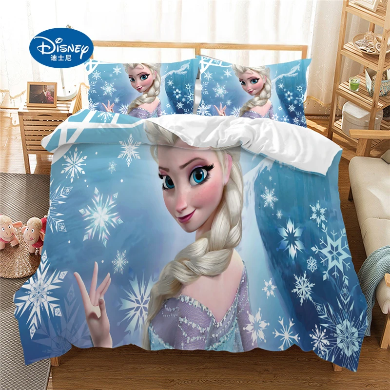 Disney Bedding Set Anna Elsa Queen King Size Frozen2 Bed Children Girl Duvet Cover Pillow Cases Comforter Sets | Дом и сад