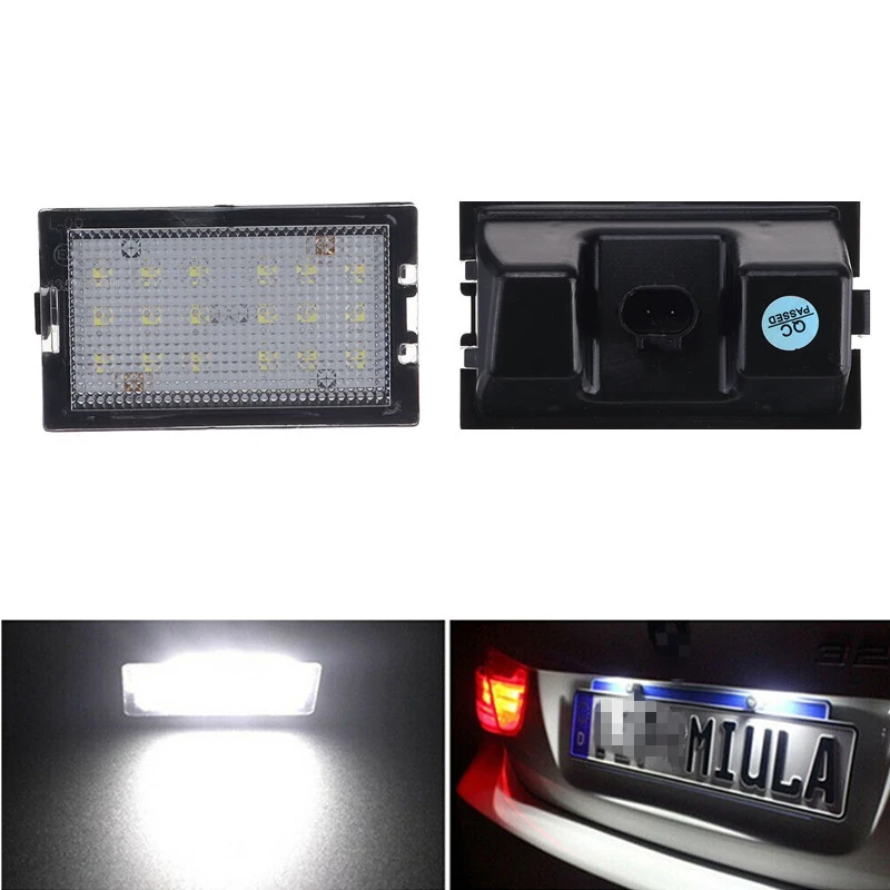 

2 шт., светодиодные лампы для номерного знака Land Range Rover Sport L320 Discovery 3 4 LR3 LR4 Freelander 2 LR2, 18 светодиодов