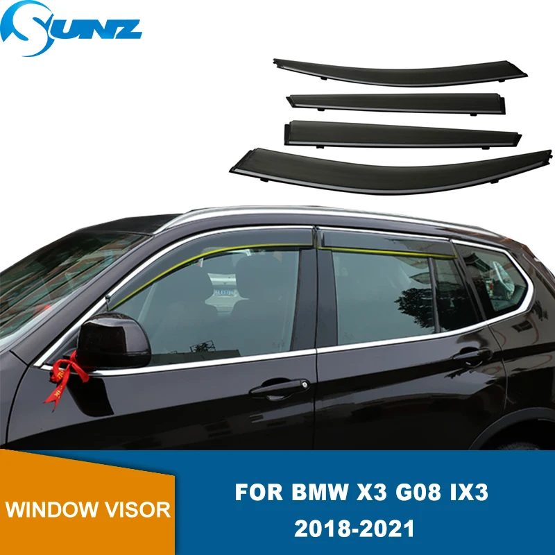 

Weathershileds For BMW X3 G08 IX3 2018 2019 2020 2021 Side Window Visors Sun Rain Guard Vent Deflectors SUNZ