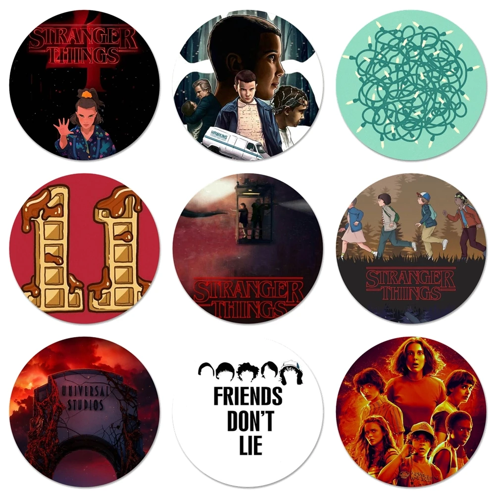 Постер очень странные дела 3 значка значки металлические для украшения одежды