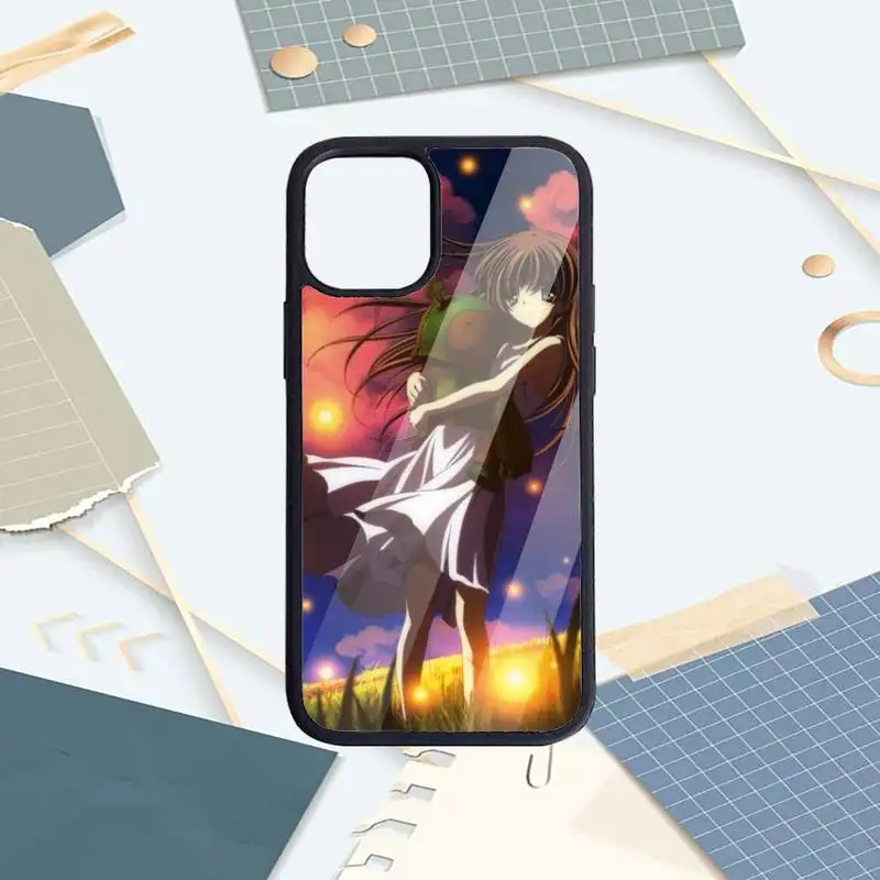 

Amine CLNNAD Phone Case PC for iPhone 11 12 pro XS MAX 8 7 6 6S Plus X 5S SE 2020 XR