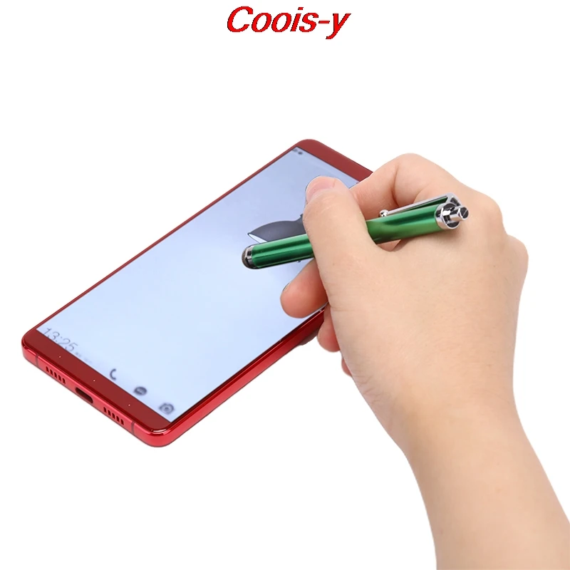 

1pcs11.2*0.9cm Metal Fibre Tip Touch Screen Stylus Pen For iPhone For Samsung Smart Phone Tablet PC Color Randomly
