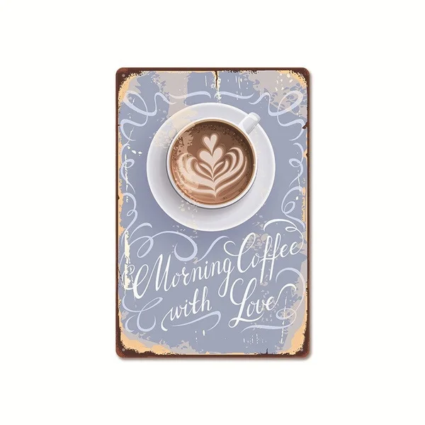 

Кофейня, металлический знак, винтажный металлический винтажный Настенный декор для кофе, бара, кафе, Ретро Металлические постеры, железная ...