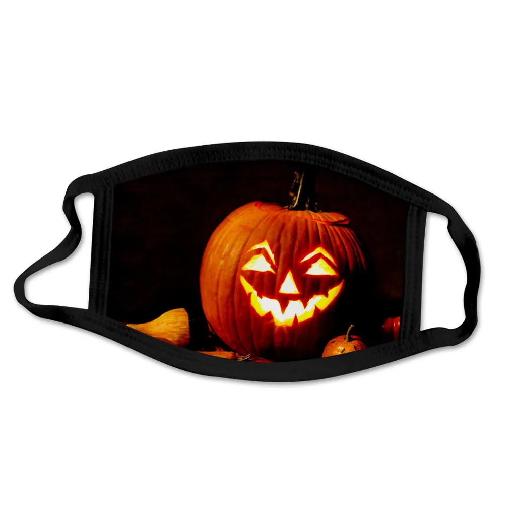 

Adults Male & Female Halloween pattern washable dust mask Cotton Mouth Masks Outdoor Dust-proof Reusable Face Mask Drop Ship New