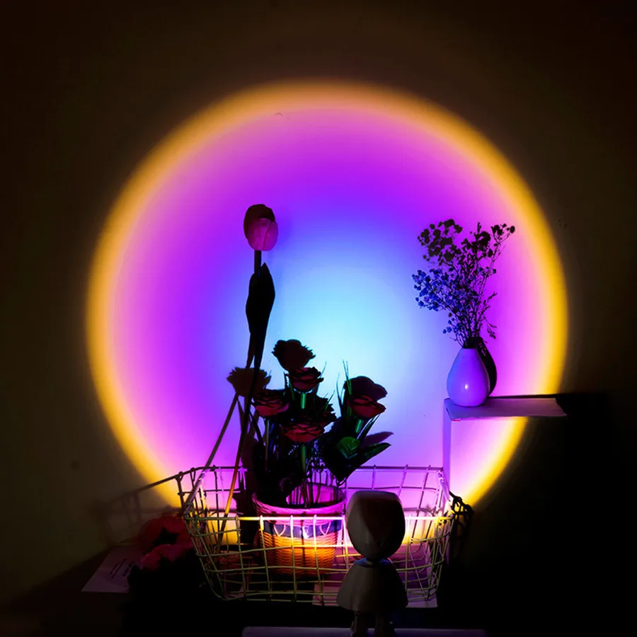 

Live Broadcast Background Spotlight Galaxy Projector Light Rainbow Sunset LED Night Light Atmosphere Rainbow Night Lamps