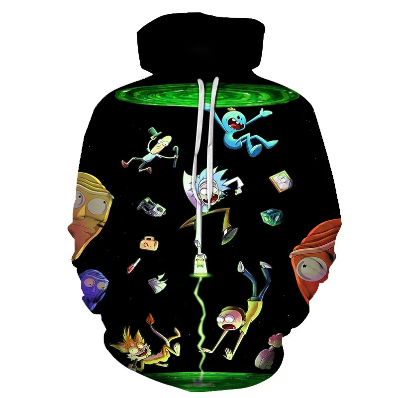 

2021 novo design ri ck e mo rty hoodie dos homens 3d impressÃ£o engraÃ§ado hoodies homem moda rick morty casual moletom com capuz