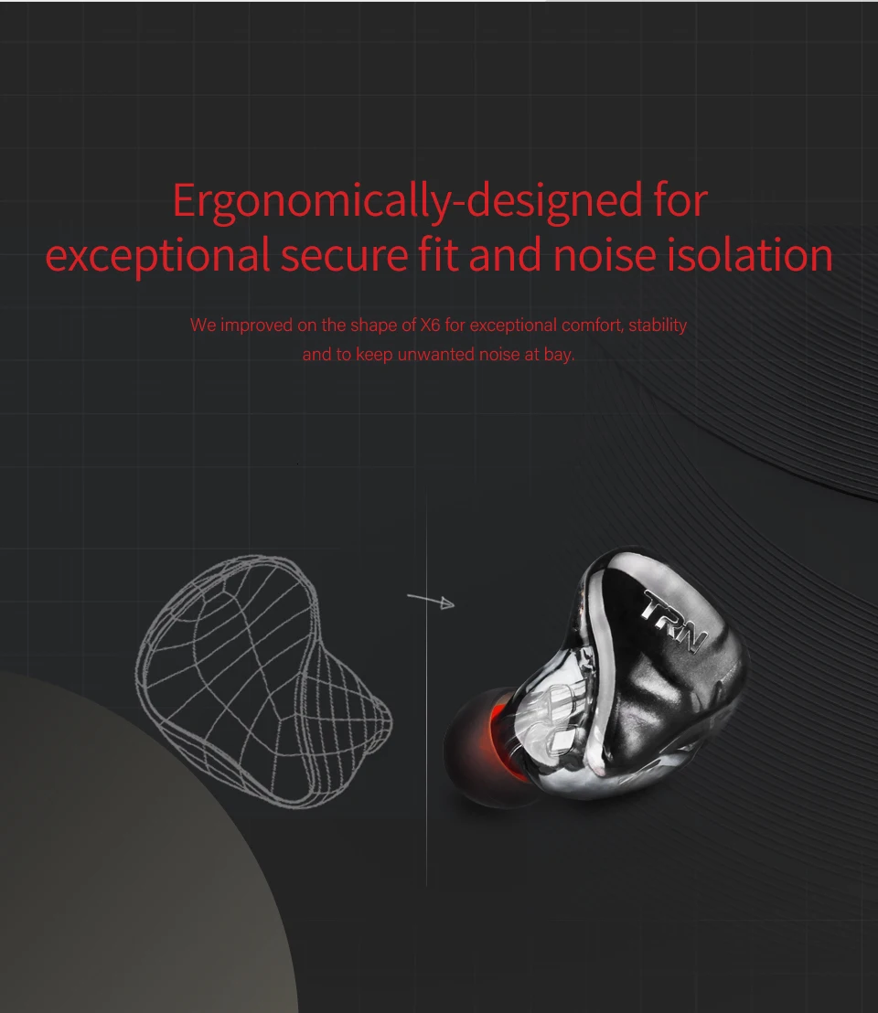 AK TRN X6 6BA сбалансированные арматурные наушники-вкладыши IEM HIFI DJ монитор для бега спортивные наушники ушные наушники гарнитура наушники IM2/IM1/V80