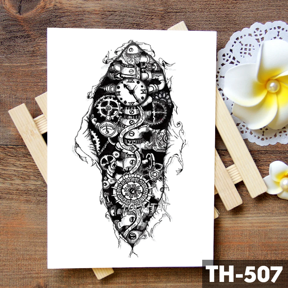 Бионическая Механическая Экипировка для рук Скорпион временная татуировка