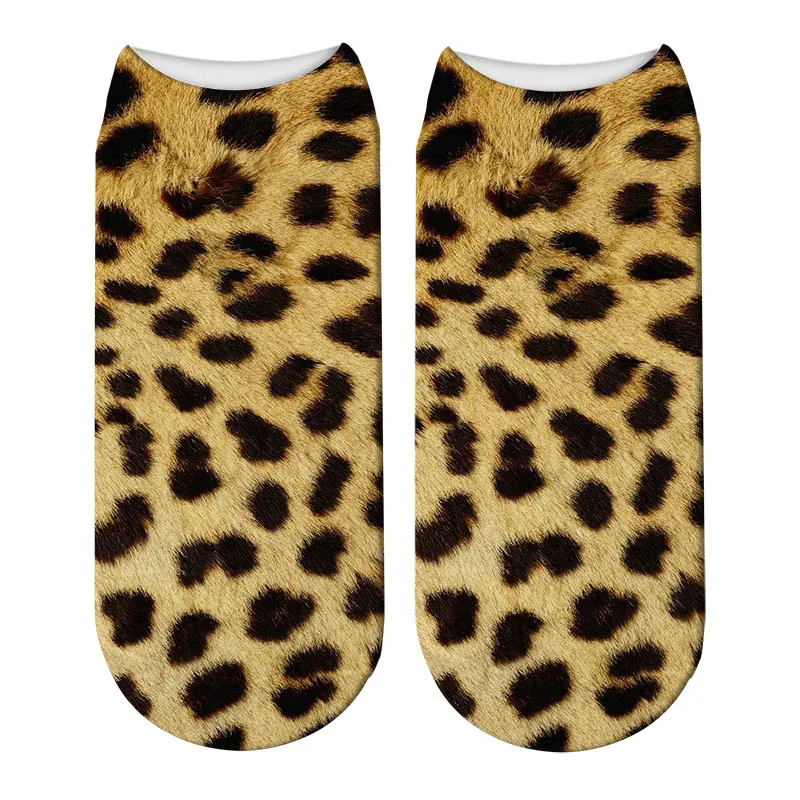 Модные леопардовые носки повседневные мягкие удобные короткие унисекс с