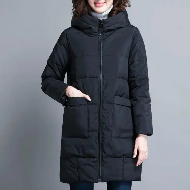 

6XL Padded Winter Puffer Autumn Warm Jacket Long Female Coat Women Tops Loose Fashion Parka Coats Outerwear Snow Wear Loose BF