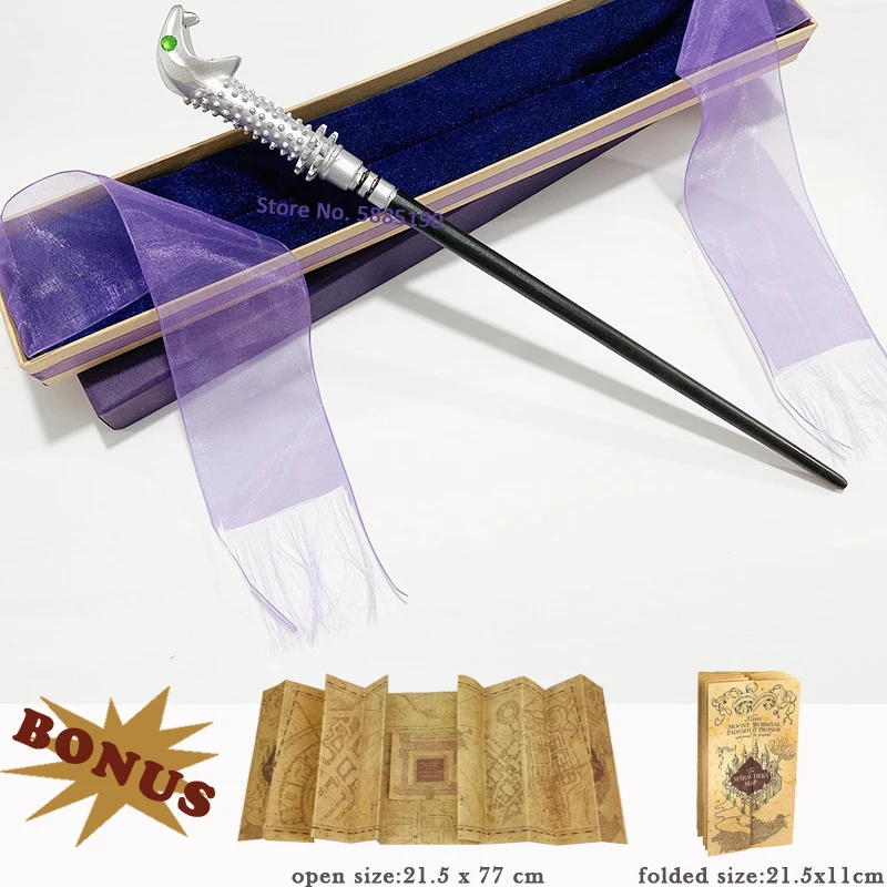 

33 Kinds Metal Core Potter Wand Snape Voldemort Narcissa Malfoy Magical Wand in Ollivander's Box Harried Marauders Map