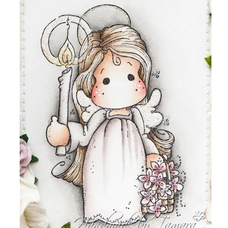 

Прозрачные штампы и Вырубные штампы для девочек, силиконовые уплотнения «сделай сам» для скрапбукинга, изготовления открыток, украшения дл...