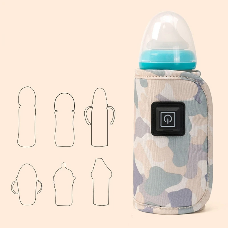 

USB Baby Feeding Bottle Heated Cover Bottle Warmer Portable Travel Milk Warmer