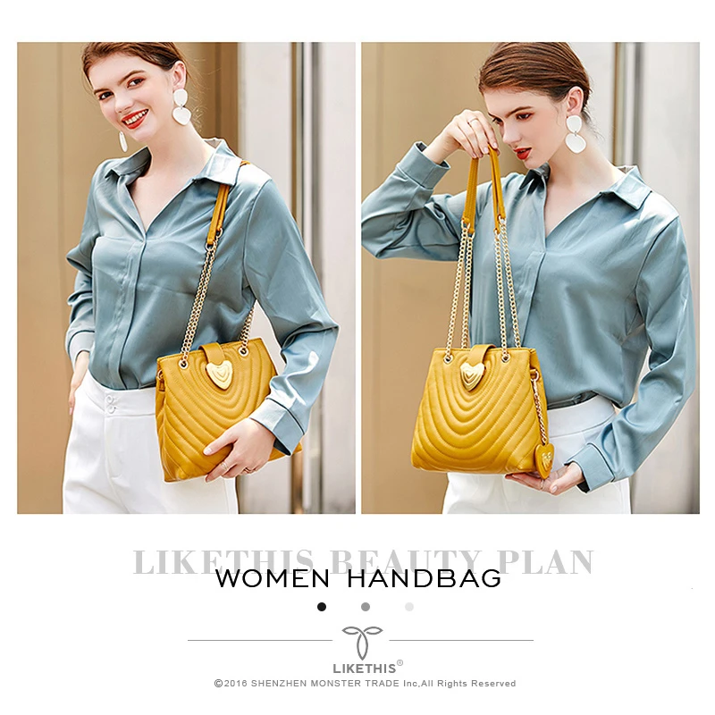 

LIKETHIS Crossbody Bags Women 2019 Handbag Fashion Hanging Ornament Shoulder Messenger Bag Lady Chain Design Luxury High Quality