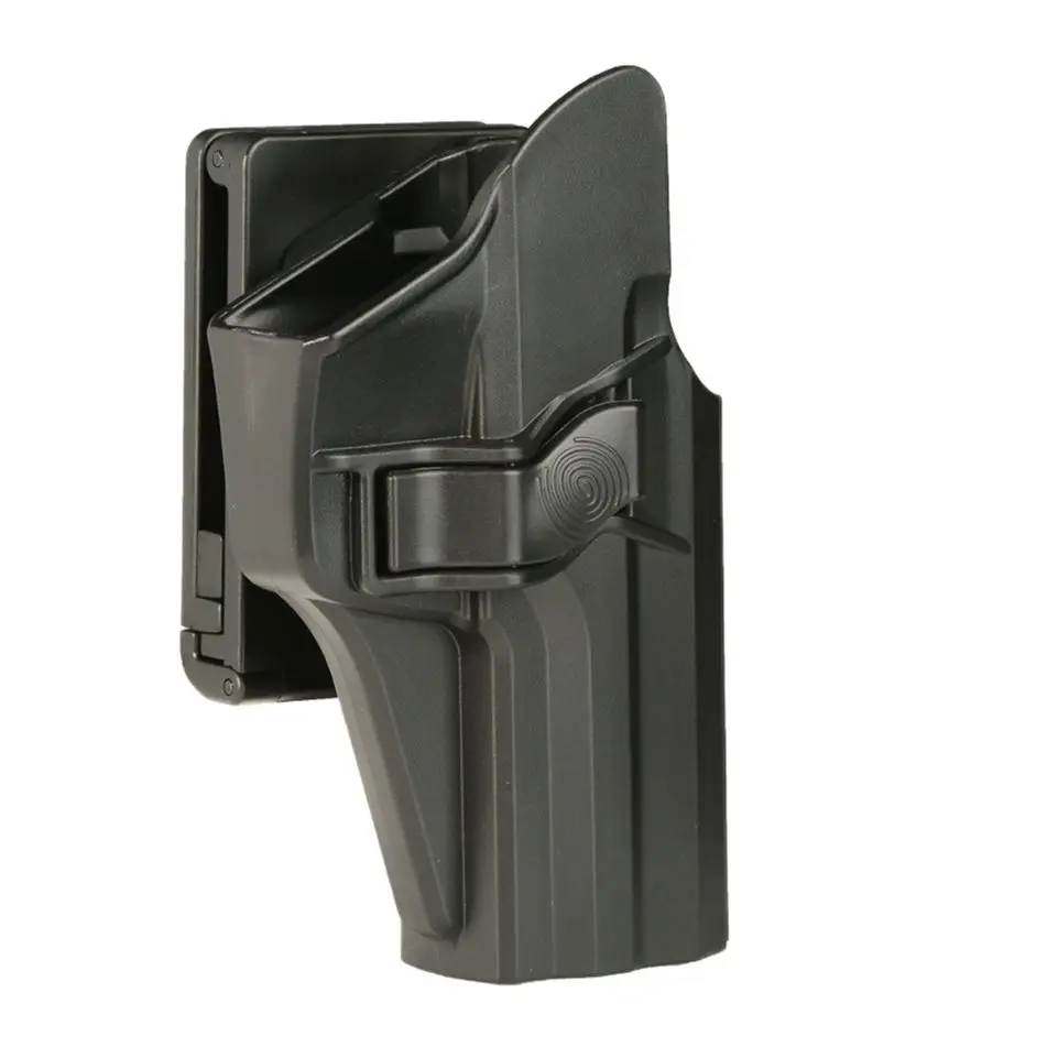 

TEGE тактическая Черная Кобура для правой руки для пистолета H & K USP 9 мм полный размер с зажимом для ремня крепление 60 градусов вращающаяся рег...