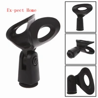 500pc flexible rubberized universal microphone clip holder clamp clip holder mount for instrument microphone mic stand accessory
