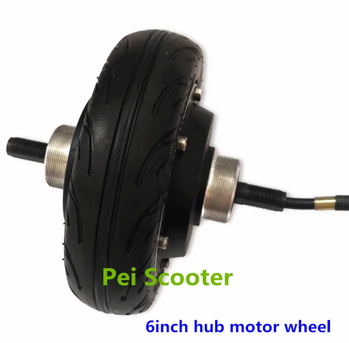 

6 inch tyre double axle brushless gearless dc hub wheel motor fit up brake phub-6ub