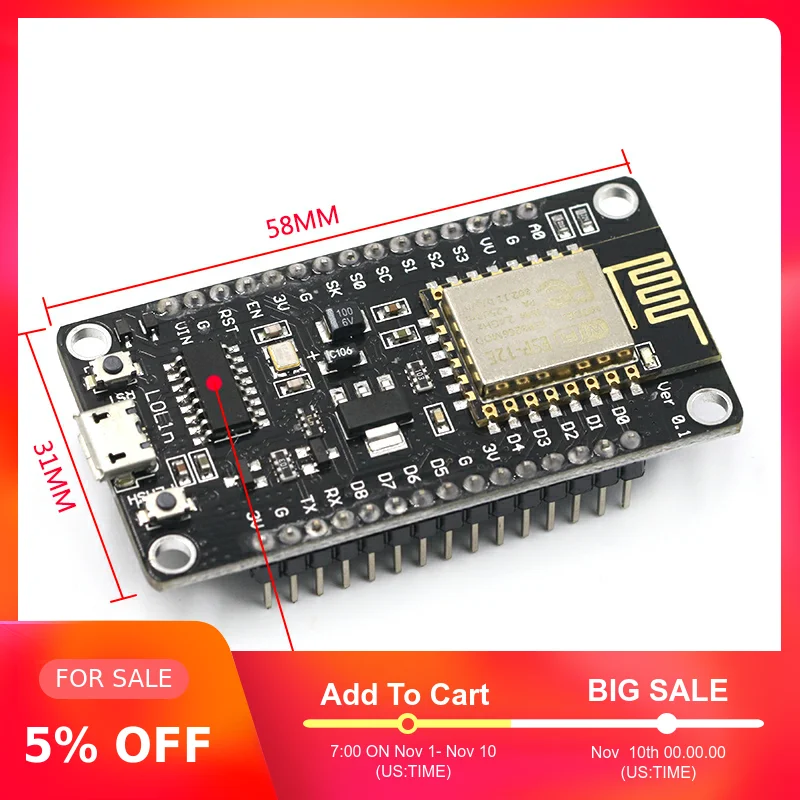 Новый беспроводной модуль CH340 CH340G NodeMcu V3 Lua wifi Интернет вещей макетная плата на