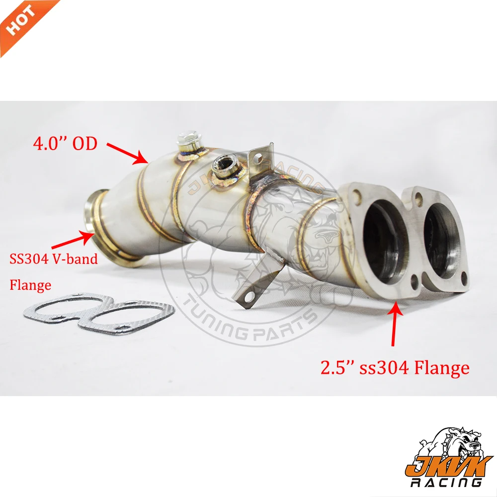 Канальная труба JKVK 4 0 ''SS321 3 series E90 E92 135I 335I 335XI N55 2010 2013|Выхлопной коллектор| |