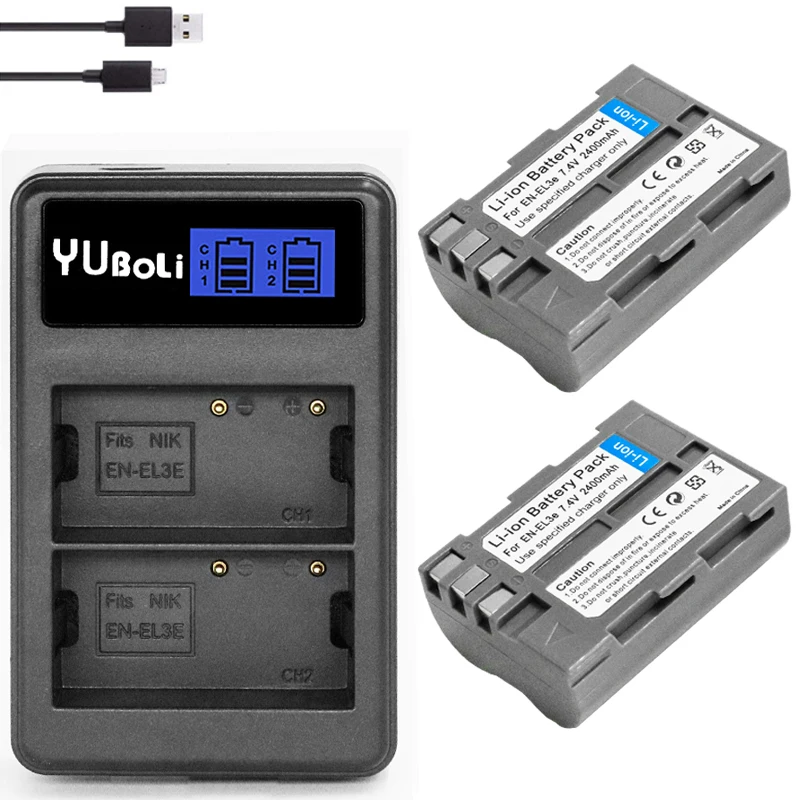 4X 7 4 V 2400MAH EN EL3E EL3e ENEL3e EL3 аккумулятор + ЖК зарядное устройство для Nikon D300S D300 D100 D200 D700