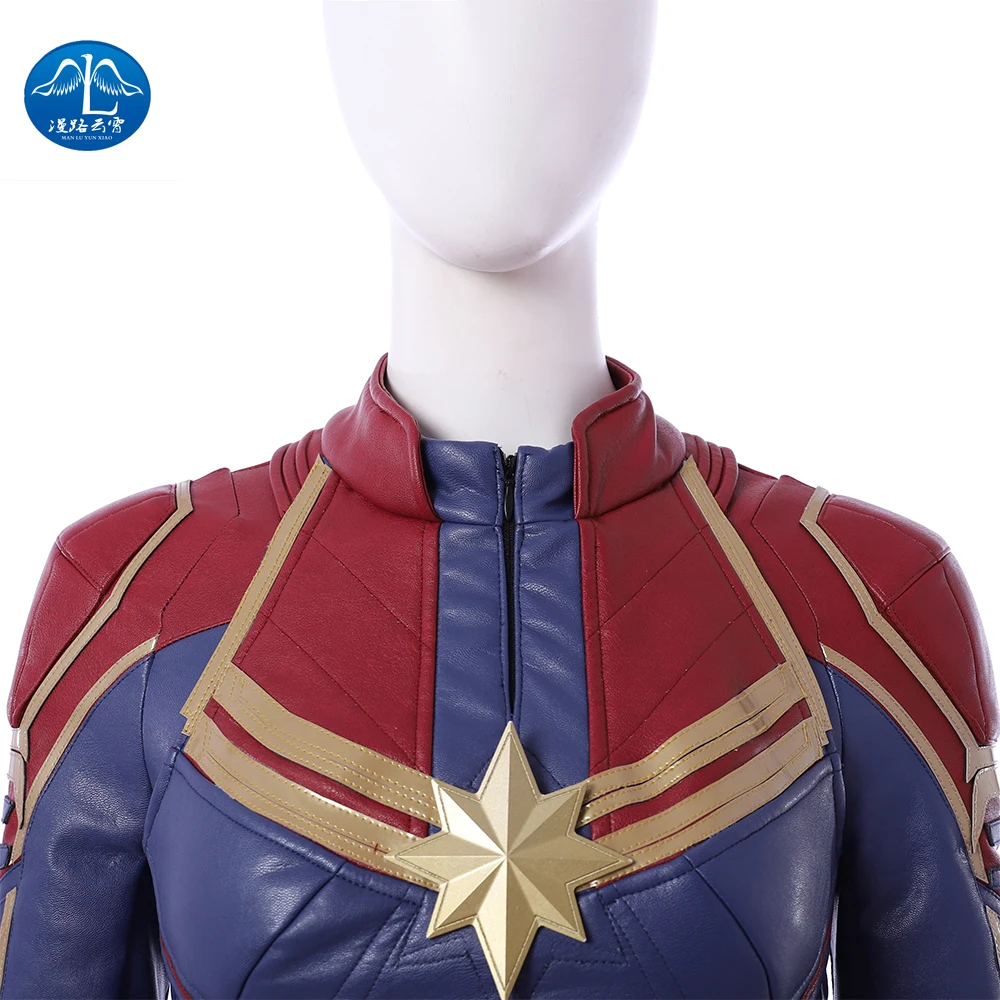 Капитан Костюм Марвел MS Marvel Carol Danvers Косплей кожаный комбинезон для взрослых женщин Хэллоуин вечерние hollowen наряд на заказ