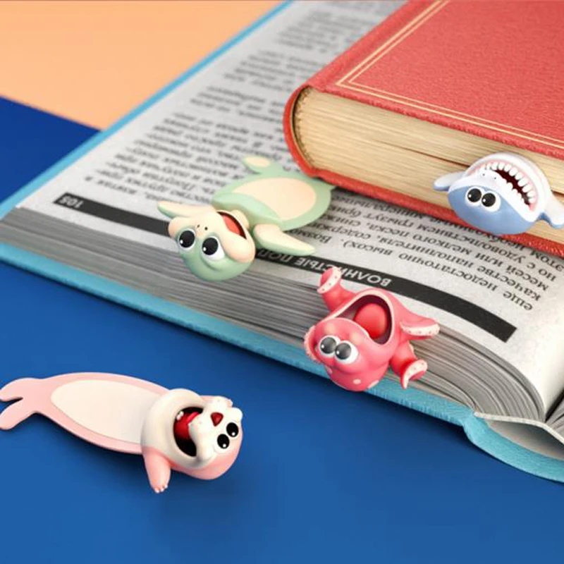 

Creative 3D Animal Bookmark Box-Packing Cute Cartoon Book Mark for Kids Learning Gift