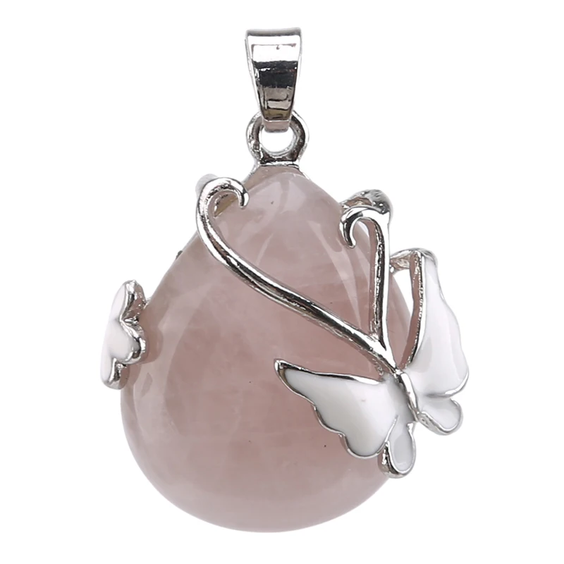 Кулон из натурального аметиста Модный кулон в виде крыльев бабочки ювелирное