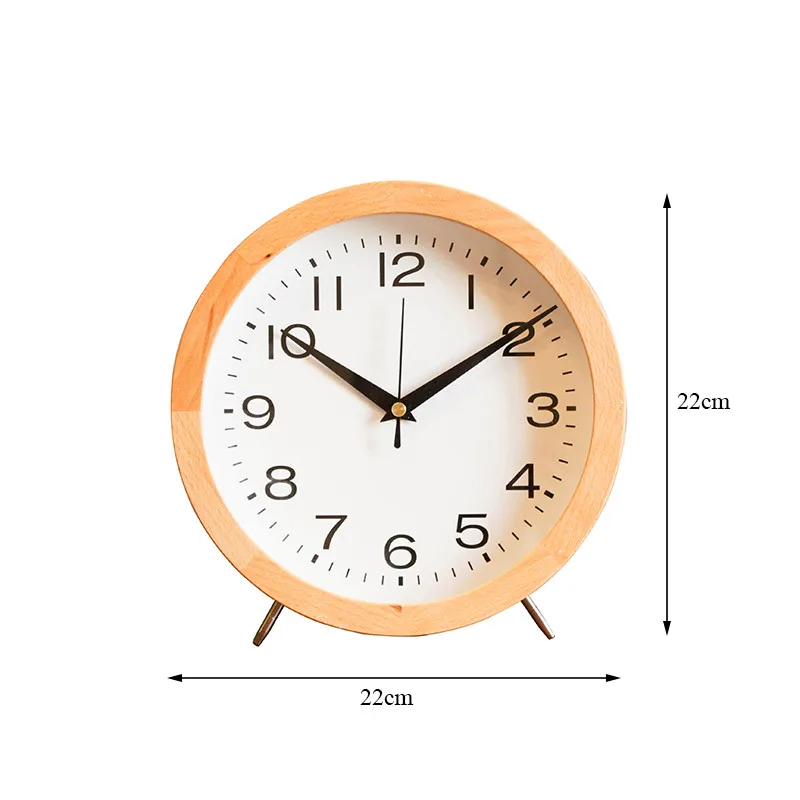 Креативные деревянные современные минималистичные тихие настольные часы для