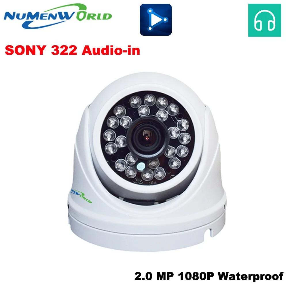 IPC 1920*1080p Обнаружение движения WDR Водонепроницаемая Пуля для