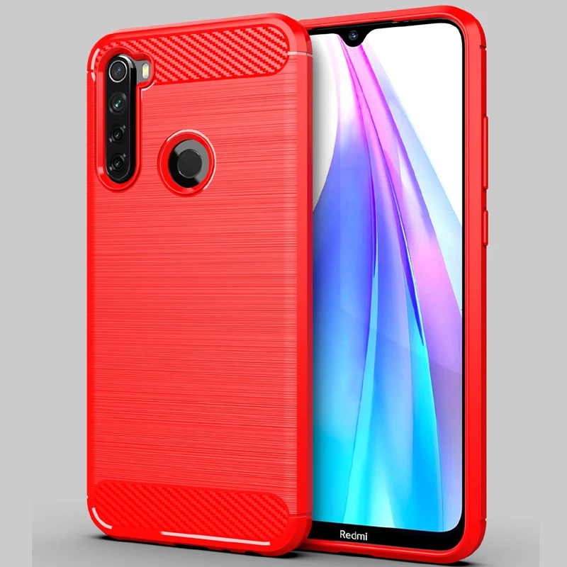 Чехол для Redmi Note 8T силиконовый чехол из углеродного волокна ТПУ с амортизацией и
