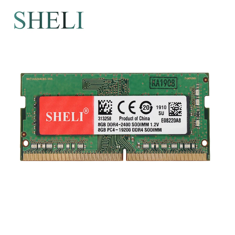Новая память для ноутбуков SHELI 8 ГБ 1RX8 флуоресцентная Память DDR4 2400 МГц 1 2 в