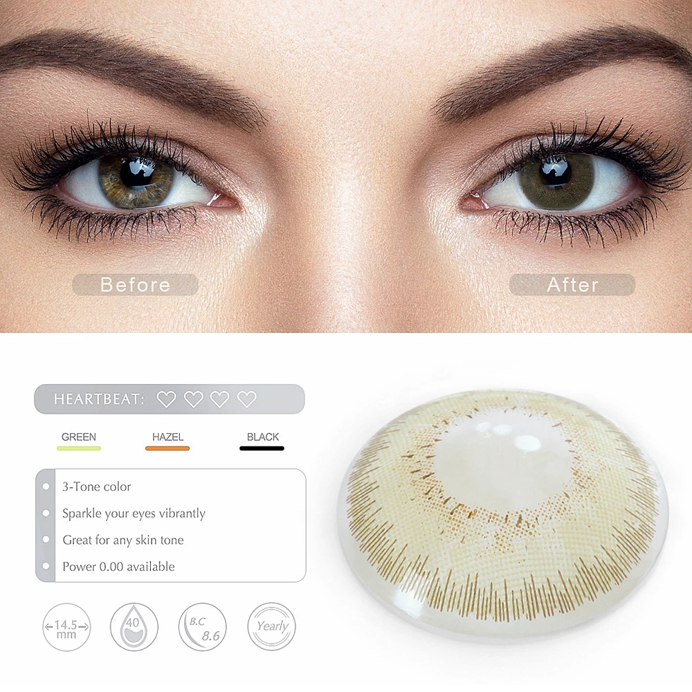 Цветные контактные линзы FreshGo Bellalens серии Color ed ежегодные цветные для глаз 14 5 ММ