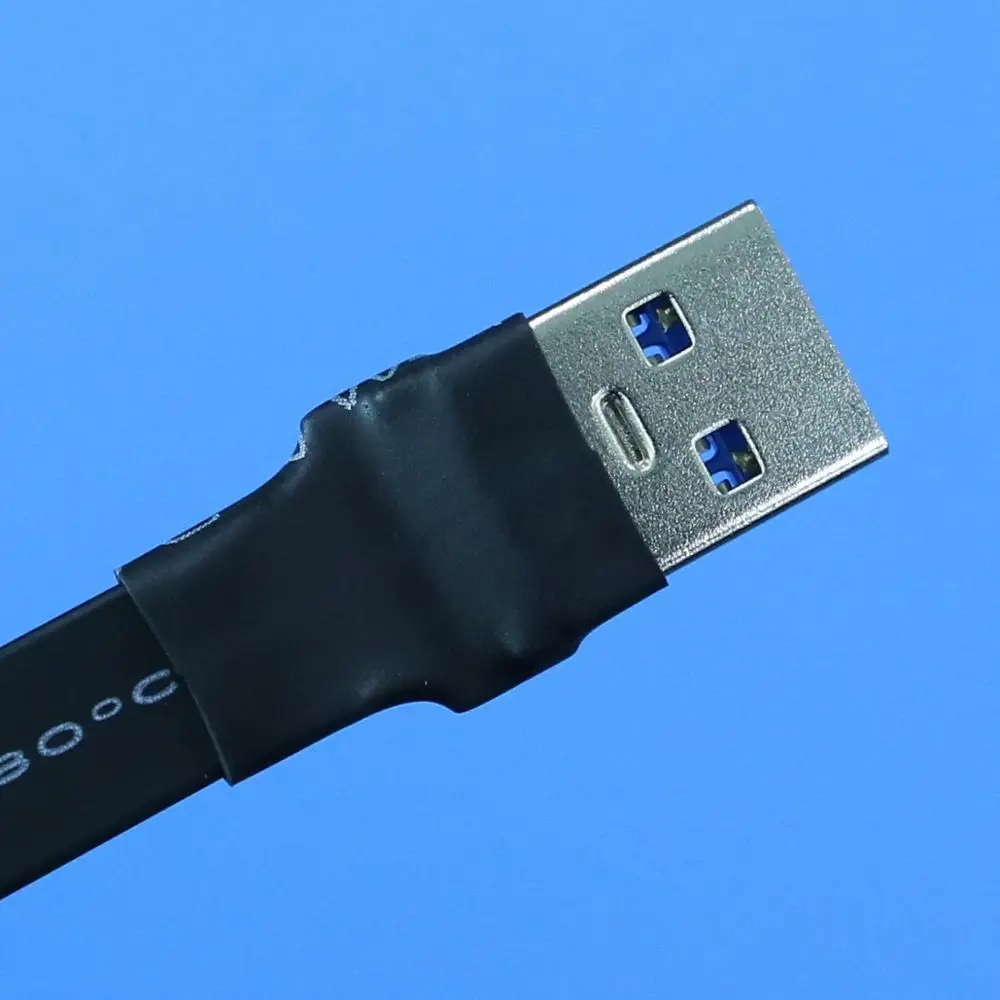 Плоский удлинитель USB2.0 штырь-гнездо A штырь к micro-b двойной изогнутый угол 480 м/bps