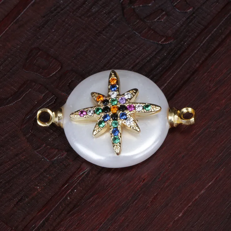 Смешанный кубический цирконий крошечная звезда Очаровательная круглая монета