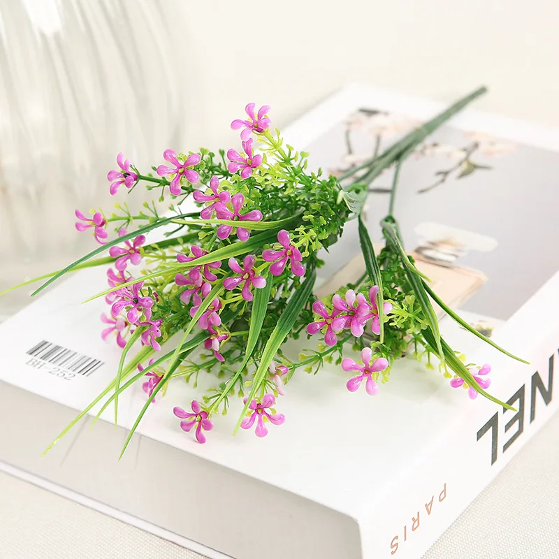 Украшение для дома отеля искусственный цветок 5 лепестков листья цветы украшения