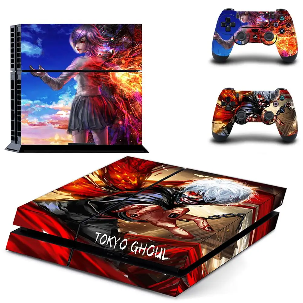 Anime Tokyo Ghoul Full Cover Faceplates PS4 Skin Sticker Decal For PlayStation 4 Console & Controllers Vinyl | Электроника