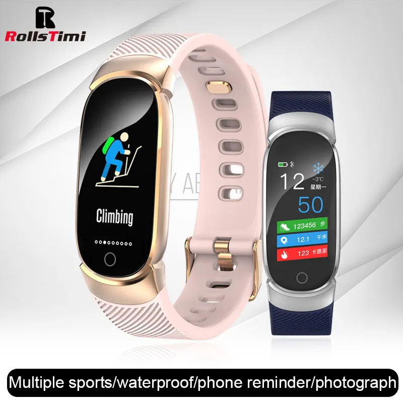 

Rollstimi Smart Bracelet IP67 Waterproof Men Lady Smarth watch Blood Pressure Fitness Tracker Smartband Fitness Wristbands