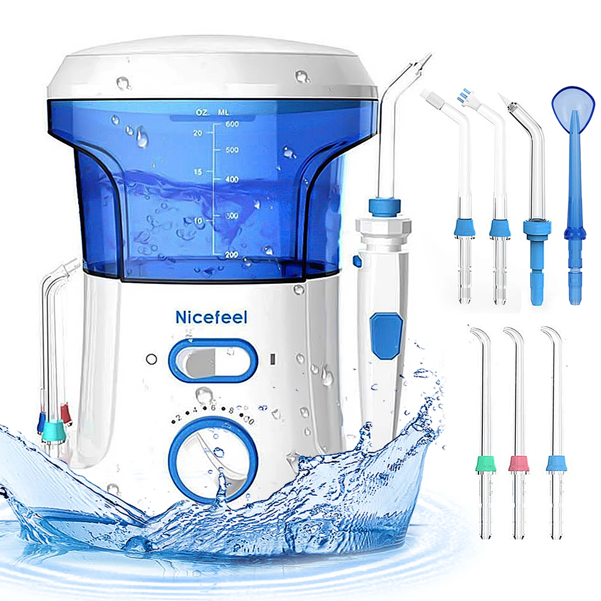 

Nicefeel Water Dental Flosser Electric Oral Irrigator Care Dental Flosser Water Toothbrush Dental SPA with 7pcs Tips