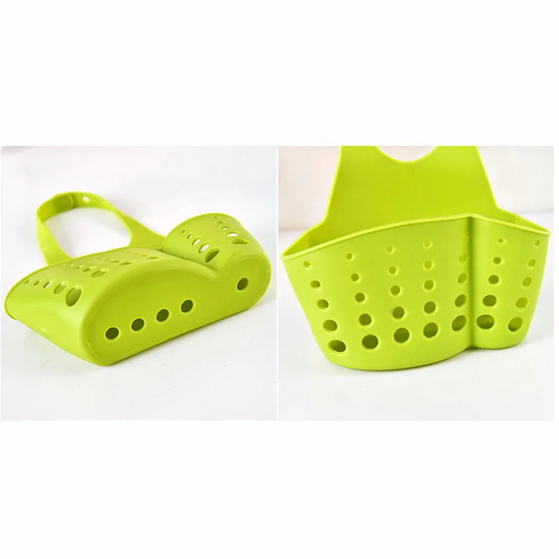 Familysky Hanging Storage Holder Adjustable Snap Sink Sponge Storage Rack Hanging Basket Bathroom Accessory Kitchen Organizer