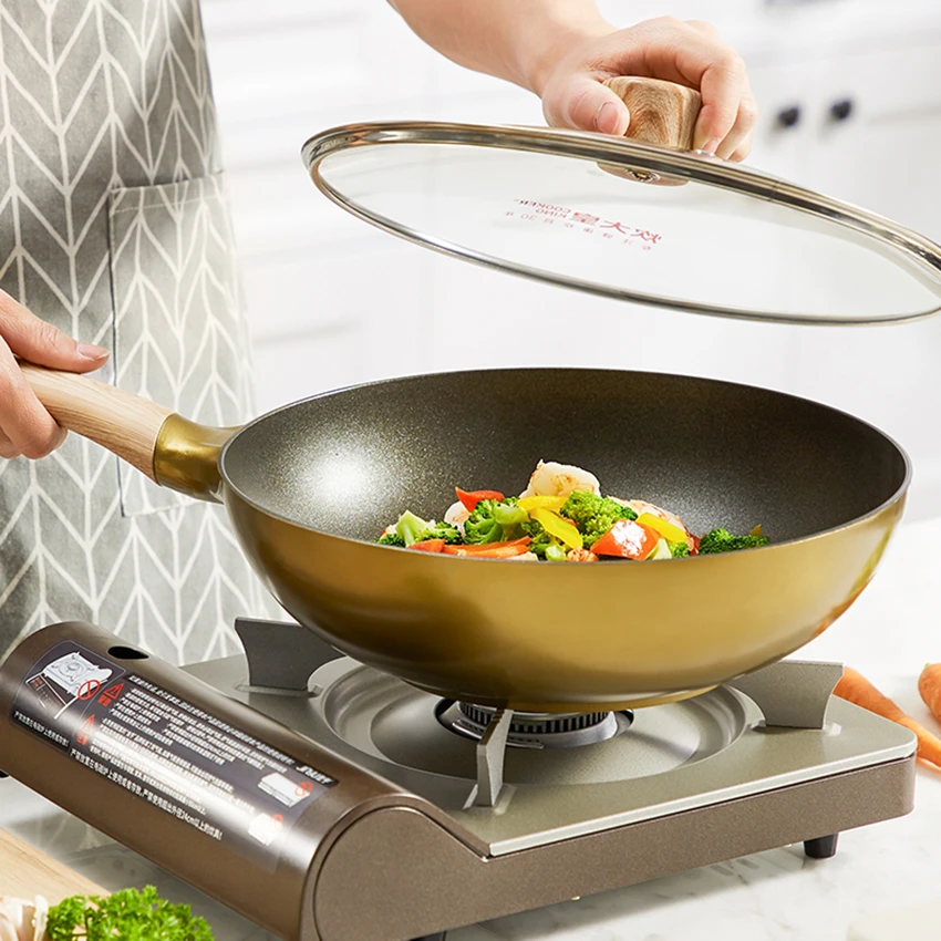 Полный набор бытовой Золотой суповый горшок антипригарный стейк сковорода