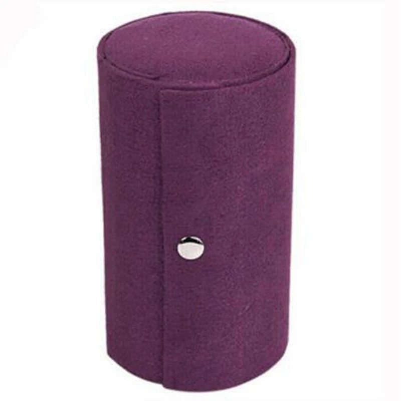 2x 3 Layers Jewelry Box 360 Degree Rotating Storage Round Earring Necklace Ring Organizer Holder Case Purple & Rose Red | Дом и сад